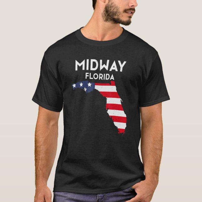 Midway Florida USA State America Travel Floridian T-Shirt (Front)
