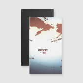 Midway Island vintage style WW2 map (Front/Back)