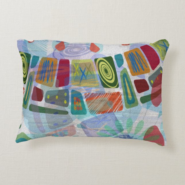 Midway Panels III Decorative Pillow (Back)