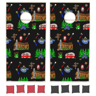 Midwest Camping Themed Cornhole Set