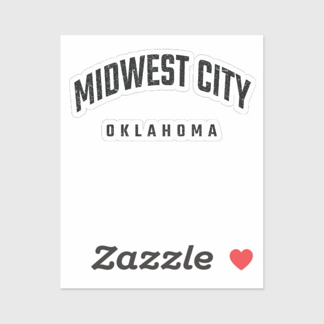 Midwest City Oklahoma OK Sticker (Sheet)