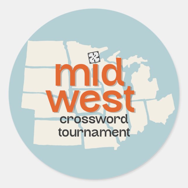 Midwest Crossword Tournament Stickers (Front)