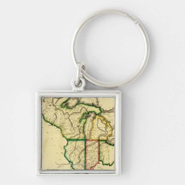 Midwest in the United StatesPanoramic Map Keychain (Front)
