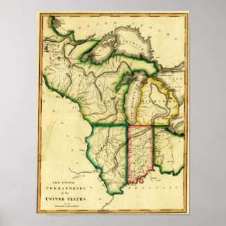 Midwest in the United StatesPanoramic Map Poster