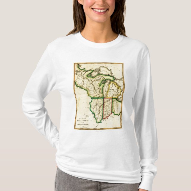 Midwest in the United StatesPanoramic Map T-Shirt (Front)