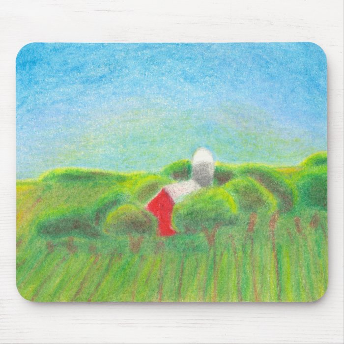 Midwest landscape art red barn farmland Minnesota Mousepads