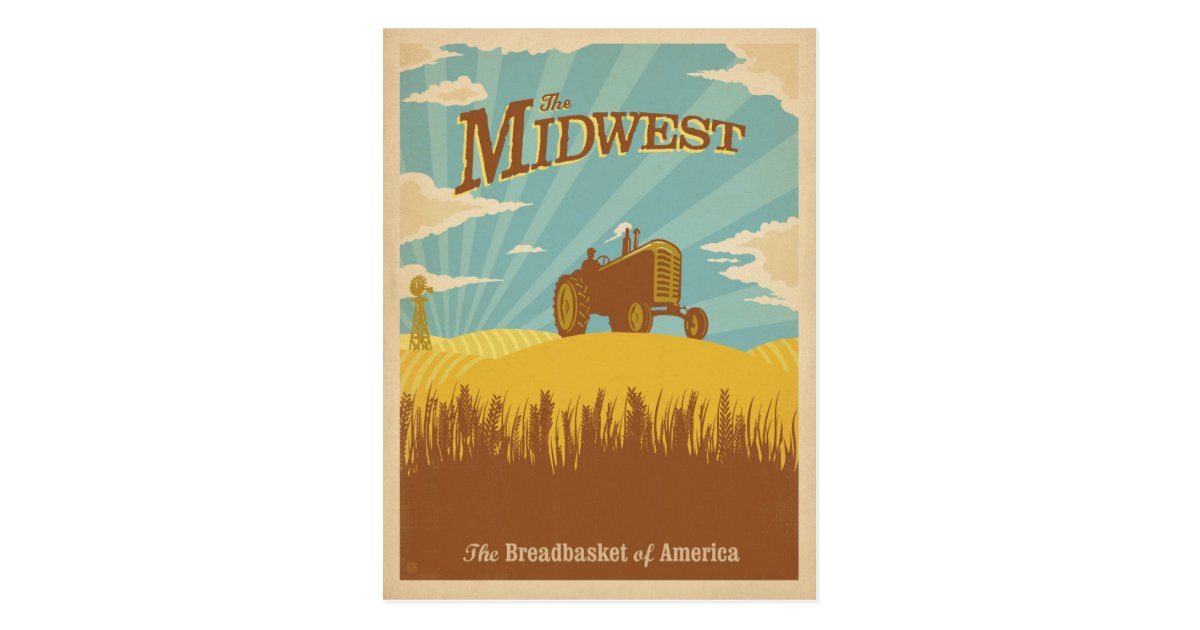 Midwest The Breadbasket of America Postcard