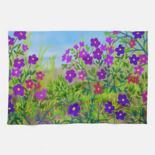 Midwestern Country Wildflowers Kitchen Towel