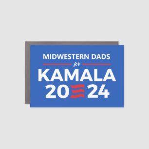 Midwestern Dads for Kamala Harris Car Magnet