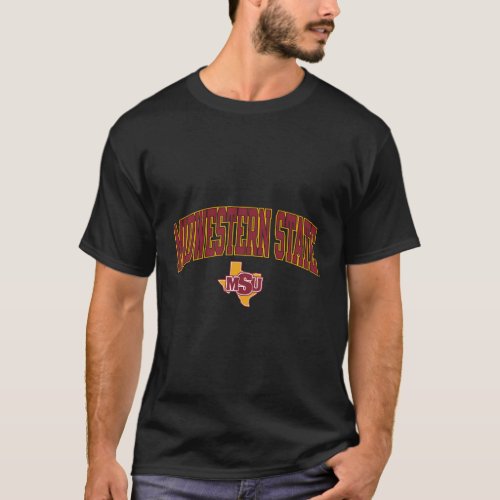 Midwestern State Mustangs Arch Over Officially Lic T_Shirt