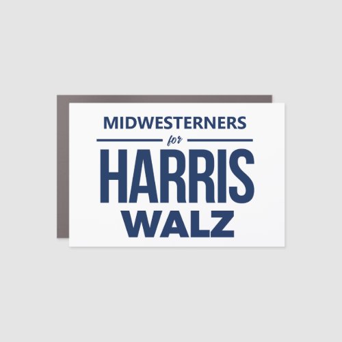 Midwesterners for Harris Walz Car Magnet