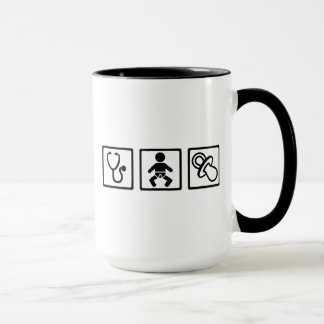 Midwife baby pacifier mug