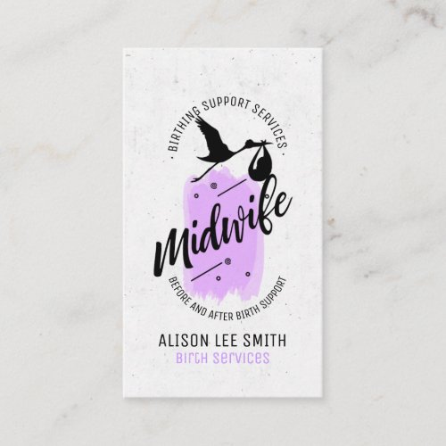Midwife Birth Coach Services Business Card