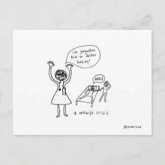 midwife crisis postcard
