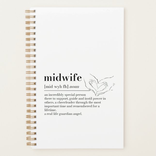 Midwife Definition Journal Planner Gift (Front)