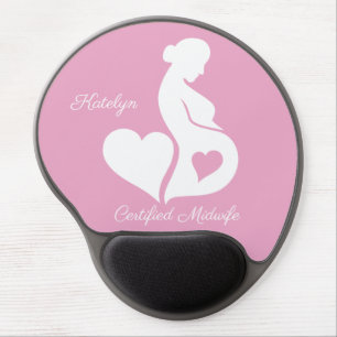 Midwife Doula Beautiful Personalized Pink Gel Mouse Pad