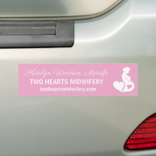 Midwife Doula Beautiful Pregnancy Business Pink Bumper Sticker