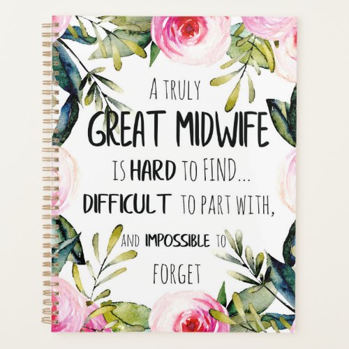 Midwife Doula Office Thank you Card Quote Gift Planner