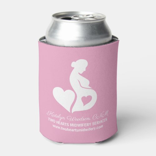 Midwife Doula Services Beautiful Pregnancy Pink Can Cooler