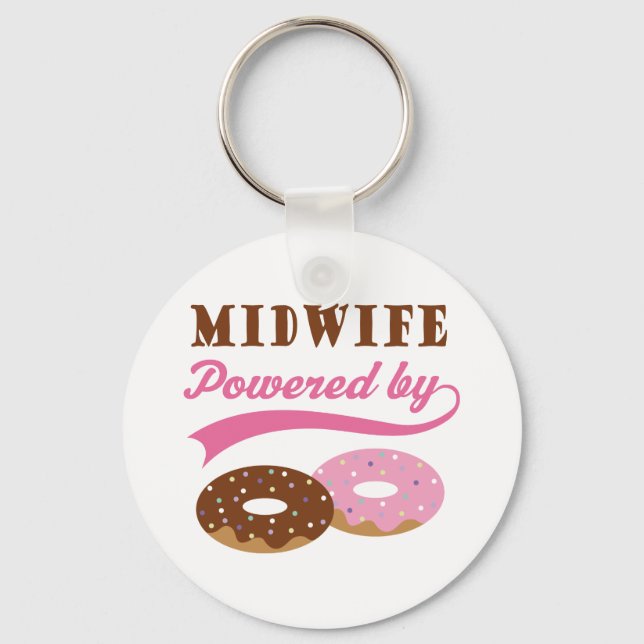 Midwife Gift (Donuts) Keychain (Front)