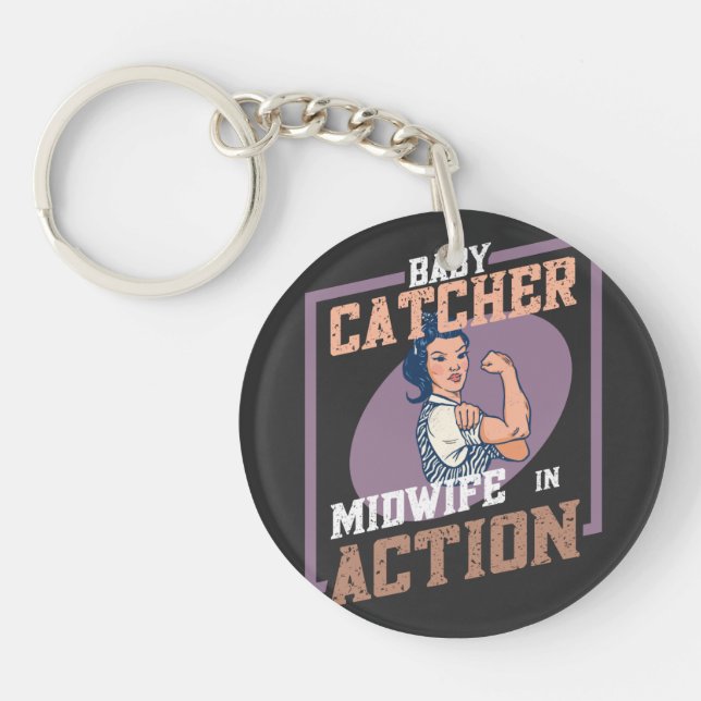 Midwife Gift Idea Keychain (Front)