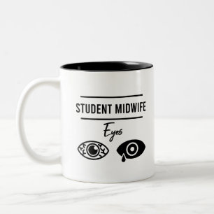 Midwife Nurse Costume Midwifery Funny Gift Two-Tone Coffee Mug