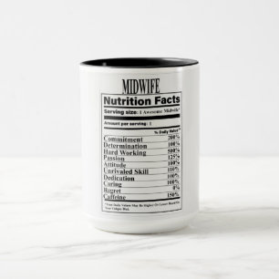 Midwife Nutrition Facts Mug