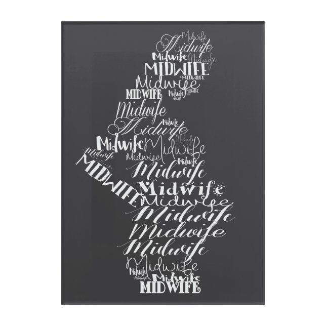 Midwife Office Gift Midwifery Acrylic Print (Front)