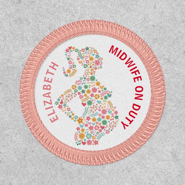 Midwife On Duty Personalized Patch (Front)