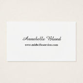 Midwife service Business Card (Back)