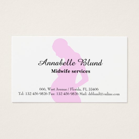 Midwife service Business Card (Front)