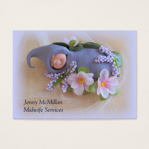 Midwife Services Sleeping Clay Baby Flowers