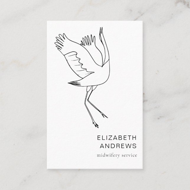 midwife, simple modern business card (Front)