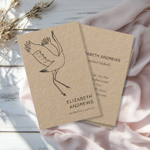 midwife, simple modern business card