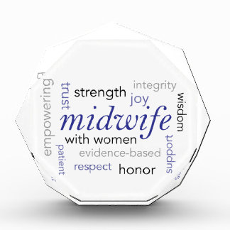 midwife word cloud acrylic award