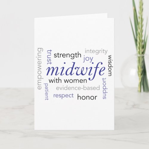 midwife word cloud card
