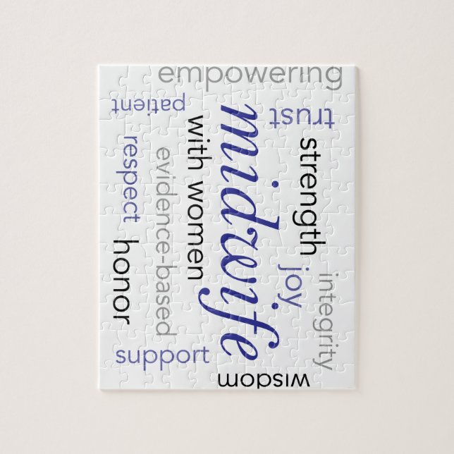 midwife word cloud jigsaw puzzle (Vertical)