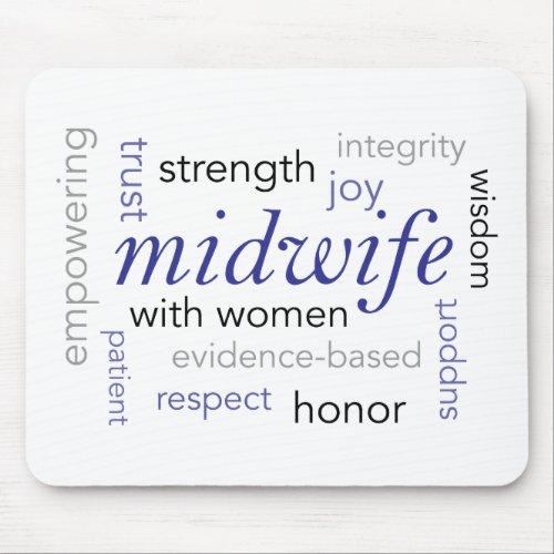 midwife word cloud mouse pad