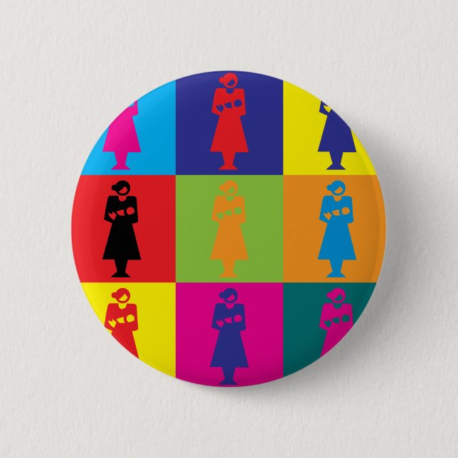 Midwifery Pop Art Button (Front)