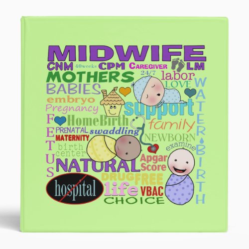 Midwifery Terminology_Subway Art 3 Ring Binder