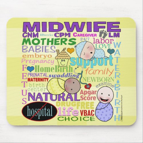 Midwifery Terminology_Subway Art Mouse Pad