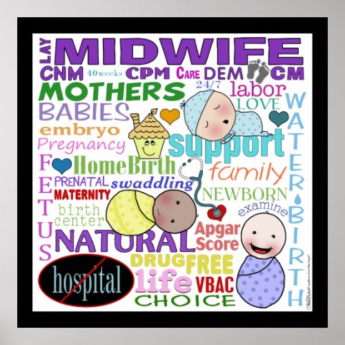 Midwifery Terminology_Subway Art Poster