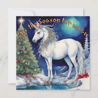 Midwinter Magic, Seasons Greetings Customizable Holiday Card