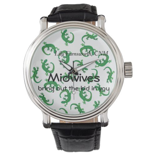 Midwives and Green Lizard Twist Watch