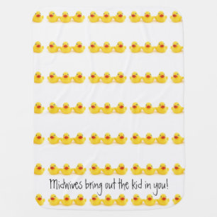 Midwives and Yellow Rubber Ducks Receiving Blanket