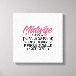 Midwives Gift Ideas Midwife Obstetrician Doula Canvas Print