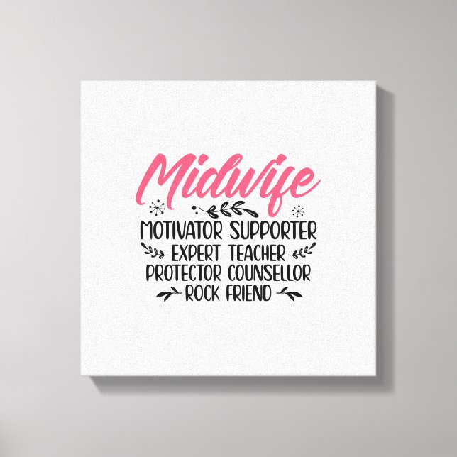 Midwives Gift Ideas | Midwife Obstetrician Doula Canvas Print (Front)