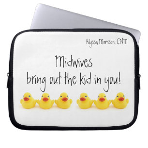 Midwives Rubber Ducks Name Laptop Sleeve