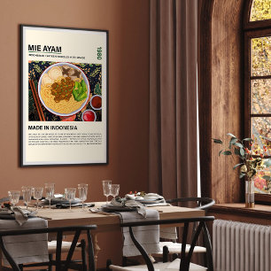 Mie Ayam Indonesian Chicken Noodles Framed Art