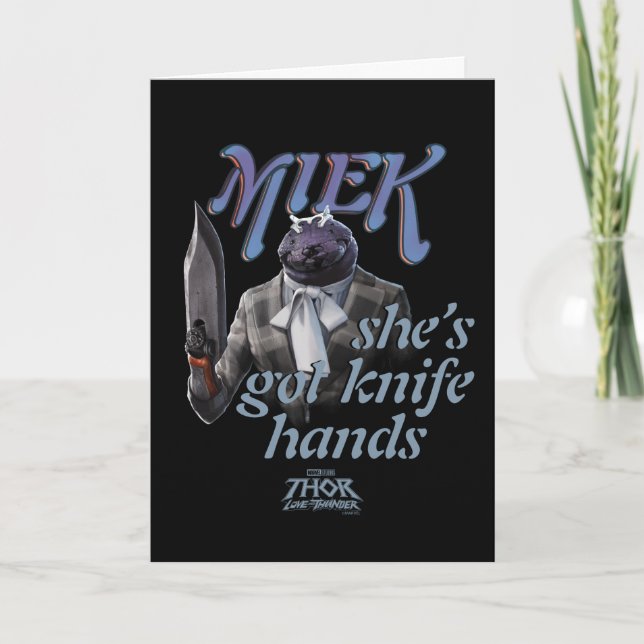 Miek - She's Got Knife Hands Card (Front)